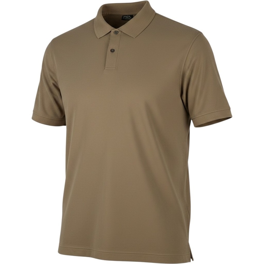 Jos. A. Bank Polo Mens XL Tan Traveler's Collection Pique Cotton Short Sleeve